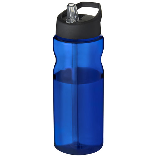 Bidon sport publicitaire plastique recyclé 650 ml H2O Eco Bleu / Noir